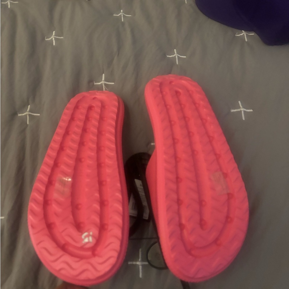 Vibrant Pink Slide Sandals